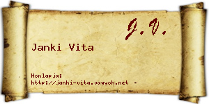 Janki Vita névjegykártya